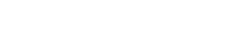 Logotipo de GoDaddy que presenta un corazón estilizado con una línea diagonal que lo atraviesa a la izquierda y el texto "GoDaddy" a la derecha.